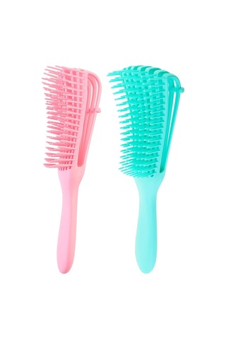 Kıvırcık Saç Fırçası Kıvırcık Saçlar İçin Saç Açma Fırçası T