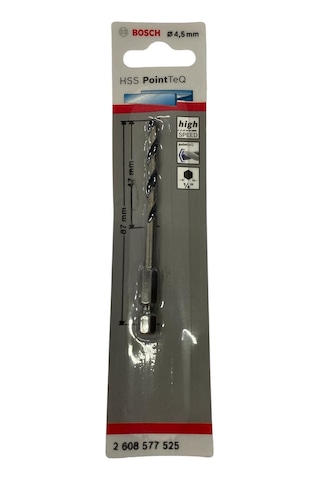Point Teq Altıgen Şaftlı Hss Matkap Ucu 4,5 Mm