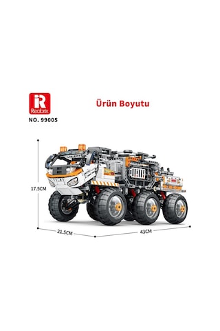 Reobrix 99005 Star Revenge :transporter Kumanda&motorlu Yaratıcı Yapı Blok Seti Building Blocks - 1758 Parça