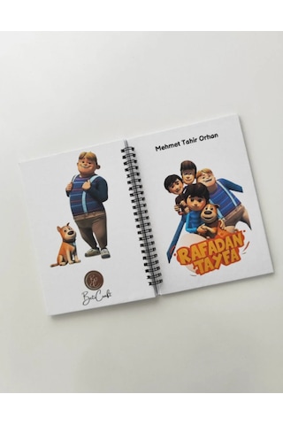Rafadan Tayfa Temalı Spiralli Defter Beyaz