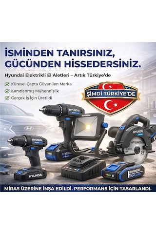 Hyundai Dd20s-40tt 20v Akülü Matkap 40nm 2 Vites Led 2.0ah + Şarj