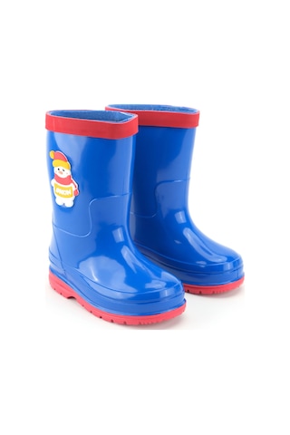 Gezer Erkek Çocuk Kışlık İçinde Çıkarılabilir Ek Çoraplı Su Geçirmez Yağmur Bot Çizme Saks Mavi