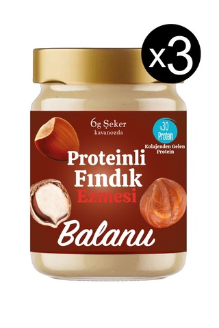 Balanu Proteinli Fındık Ezmesi 280gr X3 Adet