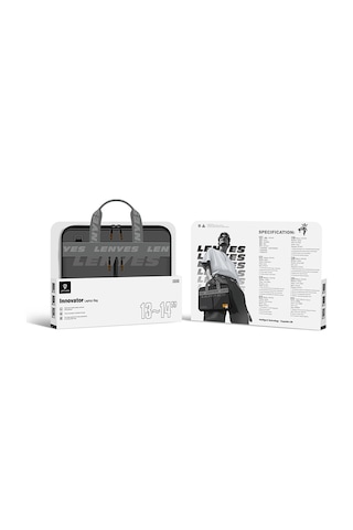 Lenyes Lb590 500d Kumaş Su Geçirmez 13-14 İnç Laptop Çantası Gri