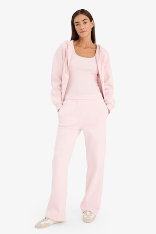 Defacto Straight Fit Basıc Cepli Yüksek Bel Eşofman Altı B8571AX25SP Pembe
