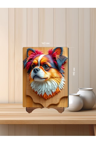 12 Parça Mdf Lazer Kesim Çocuk Puzzle Yapboz 14 X 19 Cm V4