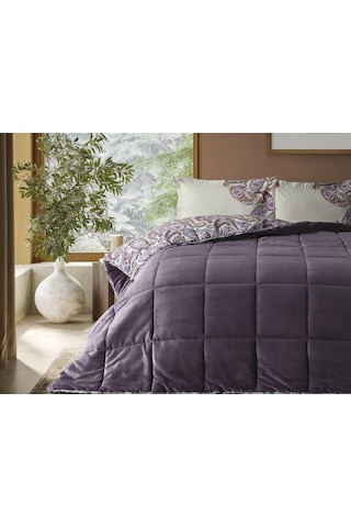 Doqu Home Serra Next Comforter Set Çift Kişilik Mor
