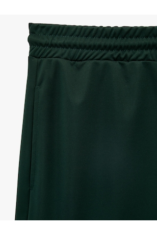 Koton Beli Bağcıklı Cepli Bermuda Spor Şort Yeşil 6sam40118nk