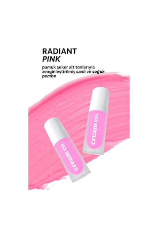 Cream Co. Nemlendirici Besleyici Işıltılı Dudak Yanak Göz Renklendirici Glow Tint Radiant Pink