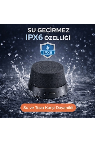 Polham Manyetik Mini Bluetooth Hoparlör Ipx6 Su Geçirmez Taşınabilir Güçlü Bass Stereo Speaker