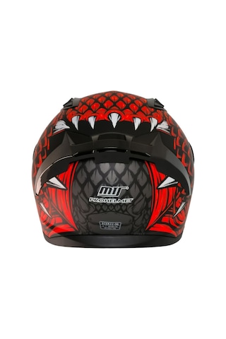 Motosiklet Kaskı Ecer 22.r06 Sertifikalı Double Vizör Full Face Kask Draglax Red Kırmızı