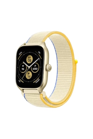 Watch 22mm Hasırlı Cırtcırtlı Kordon - Beyaz Ahşap