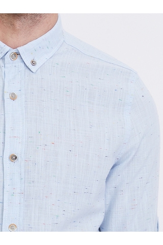 Slim Fit Erkek Gömlek U.kol Açık Mavi