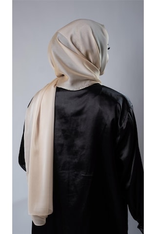 Sütlü Kahve Düz Klasik Şal Şifon Kumaş Janjan Abiye 202108 26 Sütlü Kahve