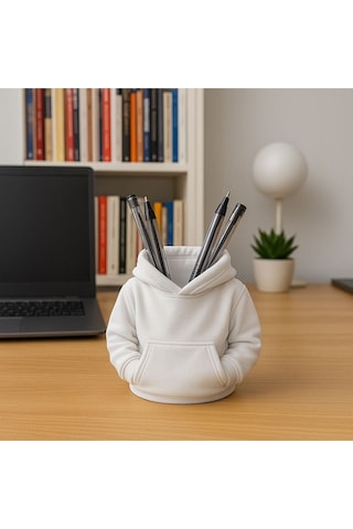Hoodie Tasarımlı Dekoratif Kalemlik Ofis & Çalışma Masası Organizer