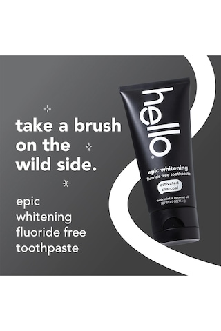 Hello Activated Charcoal Epic Whitening Florürsüz Diş Macunu 113gr Beyazlık