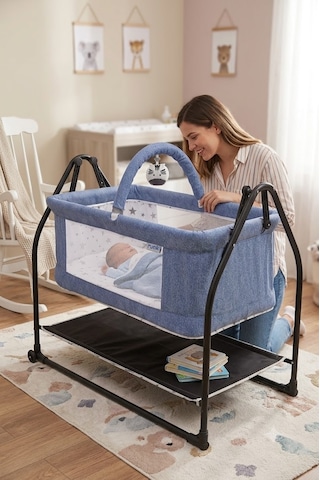 Bebeciden 50x90 Eko Oyuncaklı Sepet Beşik: Hem Ekonomik Hem Sapasağlam Mavi Bebeciden 50x90 Eko Oyuncaklı Sepet Beşik: Hem Ekonomik Hem Sapasağlam Mavi