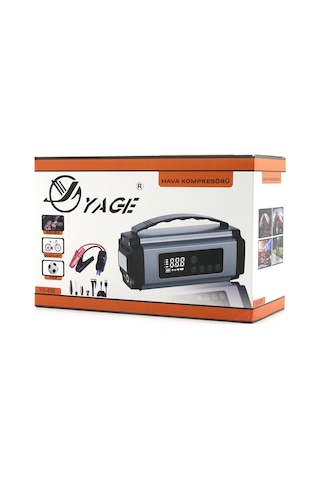 Yage Yg-898 Çok Fonksiyonlu Oto Ve Araç Takviye Set Taşınabilir 120w Fener Pusula Dijital Ekran Cob