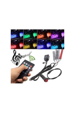 Nkt Group Ayak Altı Led Sese Ve Müziğe Duyarlı Led Rgb Kumandalı Ambiyans