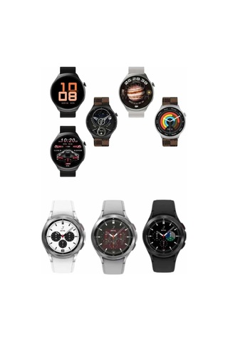 Akıllı Saat Bluetooth Bağlantılı Yuvarlak Ekran Plastik Kordonlu