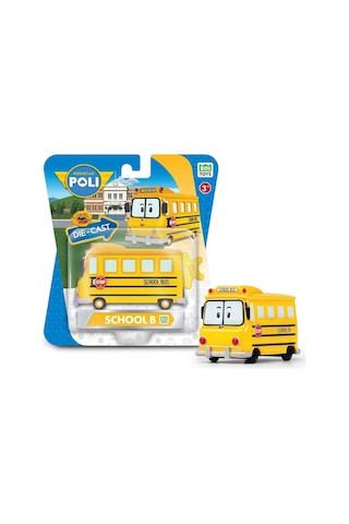 Robocar Poli Metal Araç Karakter Figürler - School B 83174 Standart