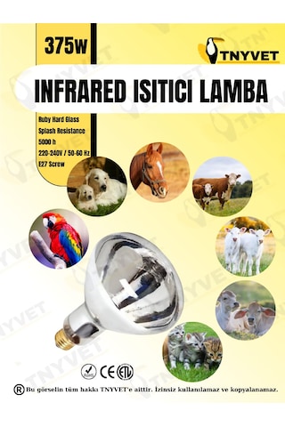 Infrared Isıtıcı Lamba 375 Watt
