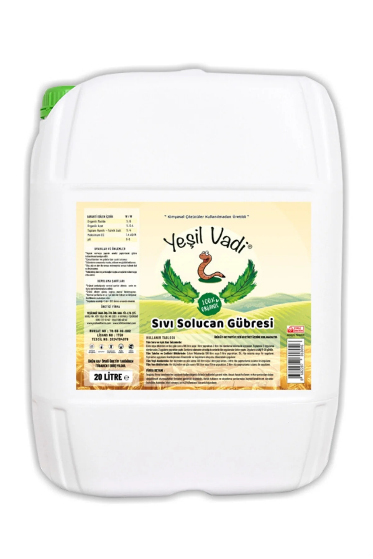 20 Lt. Sıvı Solucan Gübresi 20 litre 20 Lt. Sıvı Solucan Gübresi 20 litre
