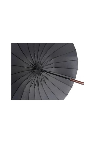 Bawcompany Şemsiye 120 Cm, 24 Telli, Dayanıklı Ve Şık, İki Kişilik Kullanım İçin İdeal Siyah