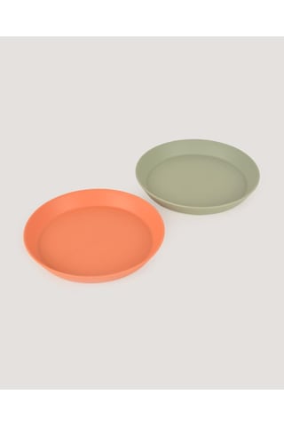 2'li Yuvarlak Tabak Sage Green-peach