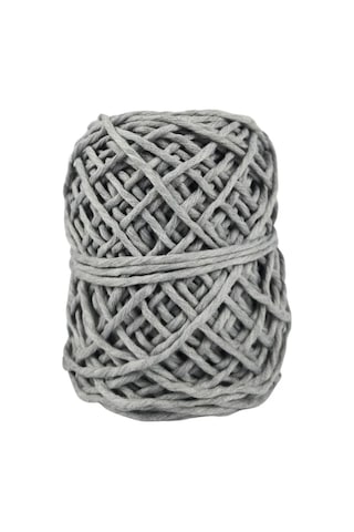 Makrome İpi 3 Mm 250 Gr Gri Duvar Süsü, Çanta, Sepet Ve Dekoratif Hobi İpi