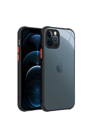 Apple Uyumlu iPhone 12 Pro Kılıf Zore Kaff Kapak Siyah