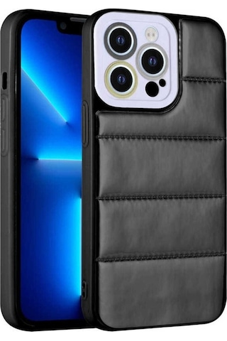 Apple Uyumlu iPhone 13 Pro Max Kılıf Kamera Korumalı Airbagli Renkli Zore Seksek Kapak Siyah