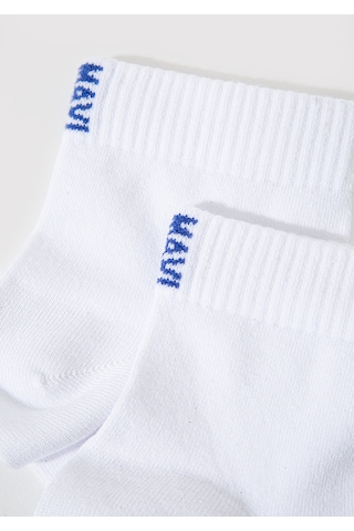 Mavi - Beyaz Soket Çorap 0911597-620 Beyaz