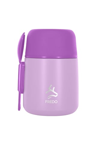 Duo Dine Bebek Lila Mama Kabı & Yemek Saklama Termosu, Mug - 8 Saat Sıcak, 12 Saat Soğuk Tutma 500 Ml Lila