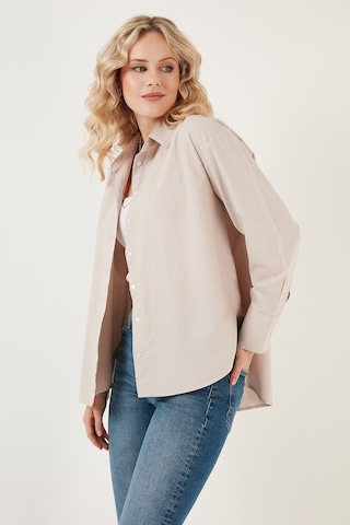 Lela Oversize % 100 Pamuk Poplin Bayan Gömlek Cf21S163867 Taş