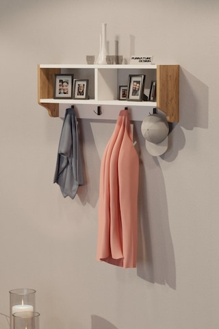 Portmanto Duvar Askısı Modern Vestiyer - Atlantik Çam & Beyaz Diğer