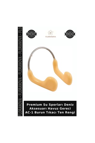Premium Su Sporları Deniz Aksesuarı Havuz Gereci Ac-1 Burun Tıkacı Ten Rengi Çok Renkli