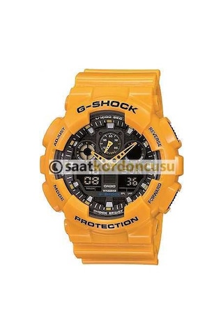 Casio Ga100a 9adr Uyumlu Sarı Silikon Kordon