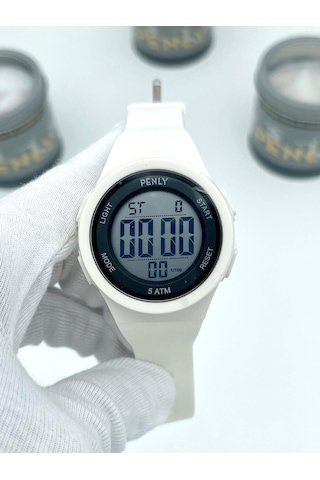 Penly Su Geçirmez Dijital Çocuk Kol Saati 348 Model Beyaz +4 Renk Kronometre-alarmlı 5atm