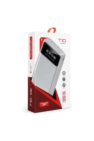 Powerway T10 Stand Özellikli 10000mah Hızlı Şarj Powerbank Beyaz