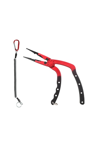 Yuntech01 Alüminyum Balıkçı Pensi - Uzatılabilir Askı Ve Korumalı Kılıf İle Çok Fonksiyonlu, Kırılmaz, Taşınabilir Kırmızı/siyah Veya Mavi/siyah