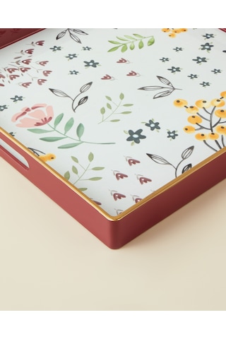 English Home Nostalgic Country Tepsi 35,5x35,5 Cm Bordo