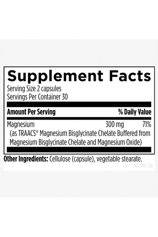 Magnesium Glycinate Complex 300 Mg 120 Capsules