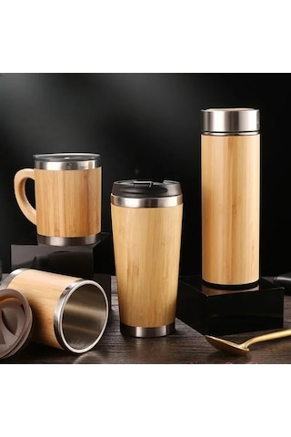 Pazly Vakum Termos Su Şişesi Şişeler Paslanmaz Diğer Çevirme Çelik Bambu 16 Hh Diğer