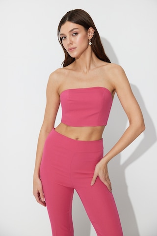 Sherin Pembe Fermuarlı Büstiyer SS23CT4724PE-PEMBE Pembe