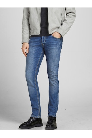 Jack & Jones Jack&Jones Slim Fit Düşük Bel Mavi Erkek Kot Pantolon 12184473 Mavi