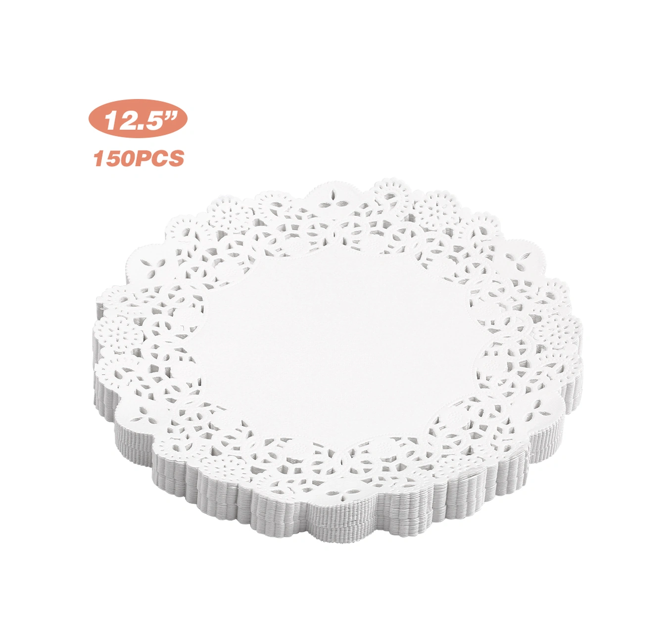 Geeroyoo 31.5cm Yuvarlak Gıda Grade Yağlı Kağıt 150 Adet - Pastalar, Pizza, Atıştırmalıklar İçin Dekoratif Ve Yağ Emici Podkağıdı Diğer