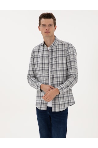 Pierre Cardin Erkek Lacivert Gömlek Desenli 50316754-vr033 Lacivert