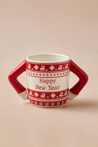 Karaca New Year Yılbaşı Sweater Kupa 420 Ml Kırmızı