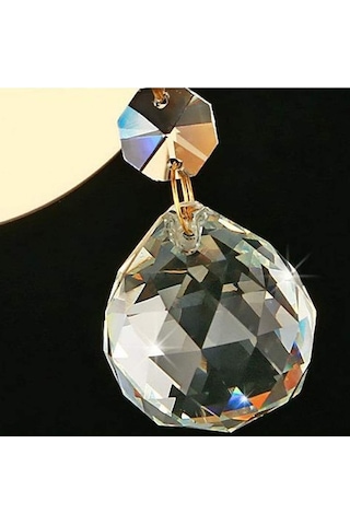 Fortunelane Altın Kristal Duvar Lambası - Yatak/aile/aşçı Odası, E27 Metal-kristal, Gümüşlü, Kaynak Hariç Gümüş